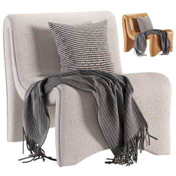 Zin Home Bridgette Cardiff Taupe 3D модель