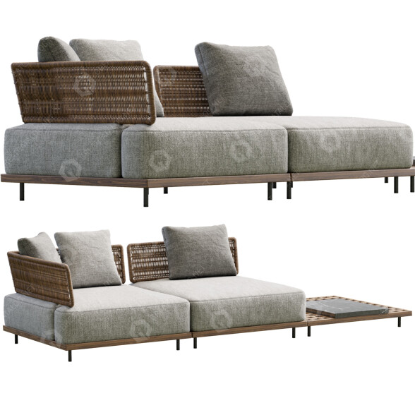 Диван Minotti Quadrado 3D модель
