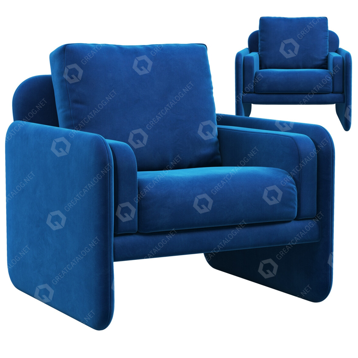 3D model Armchair Joybird Astrid