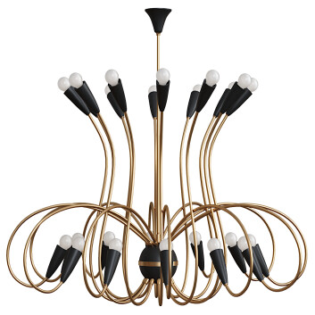 1stDibs Large 1950s Mid-Century Modernist Black Spider Modèle 3D