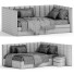 Betten und Nachttisch Volna Soft - Rivera 3D