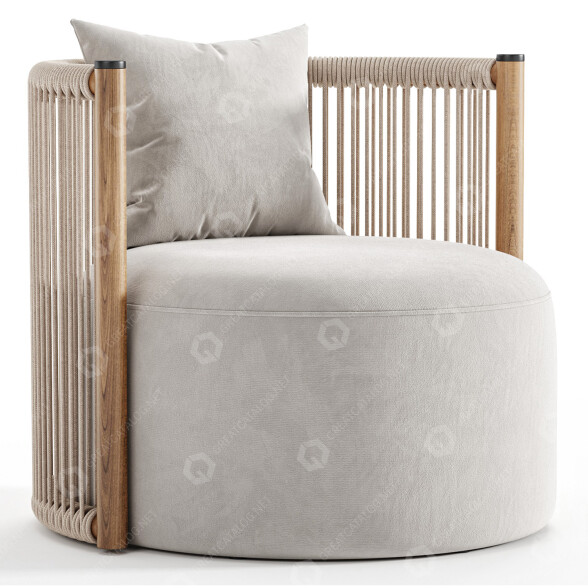 Sessel Coco Republic Architect Swivel 3D-Modell