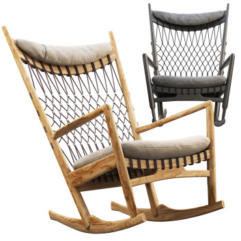 Schaukelstuhl  PP Mobler  PP124 by Hans Wegner 3D-Modell