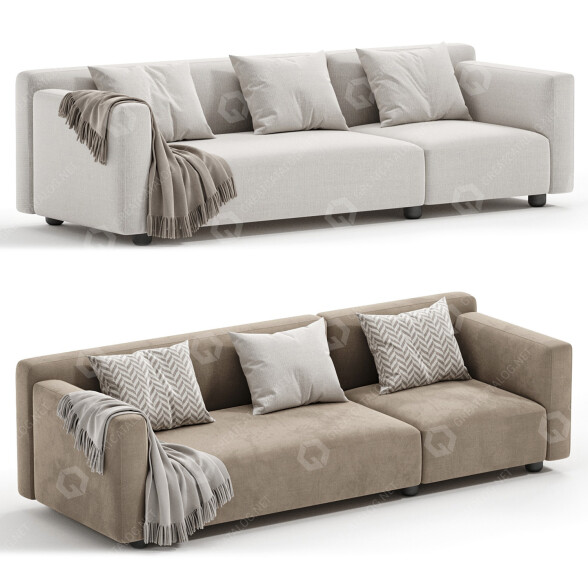 Диван Knoll Barber Osgerby 3D модель