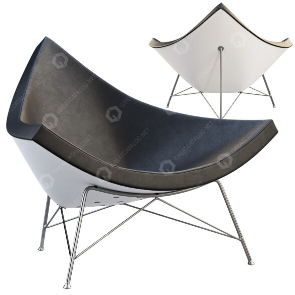 Armchair Herman Miller Nelson Coconut 3D model