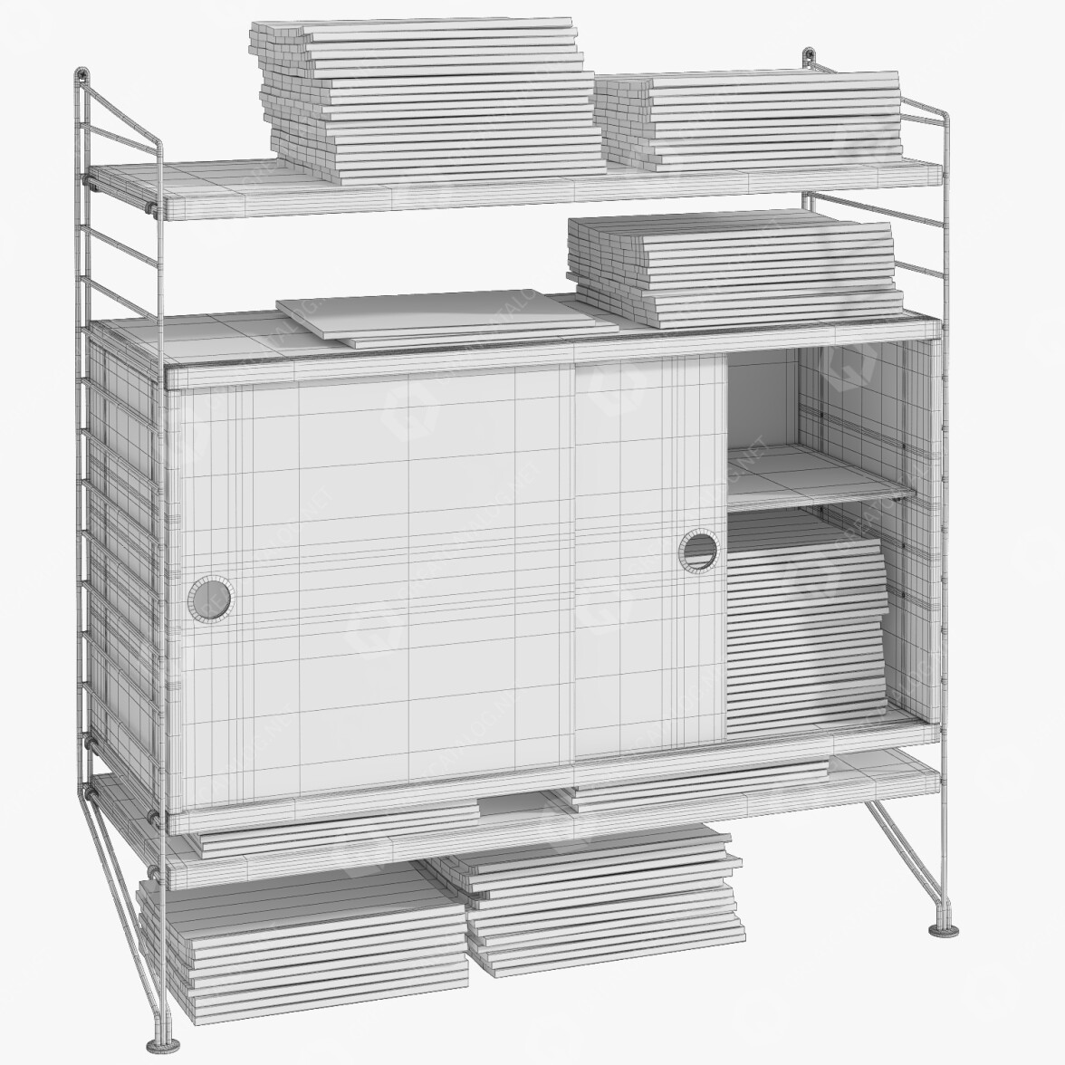 Rack String Furniture System Storage 3D model - GreatCatalog 43132