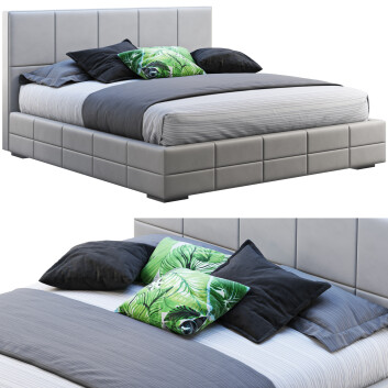 Ліжко Vincenzo Light Gray Italian Modern Platform