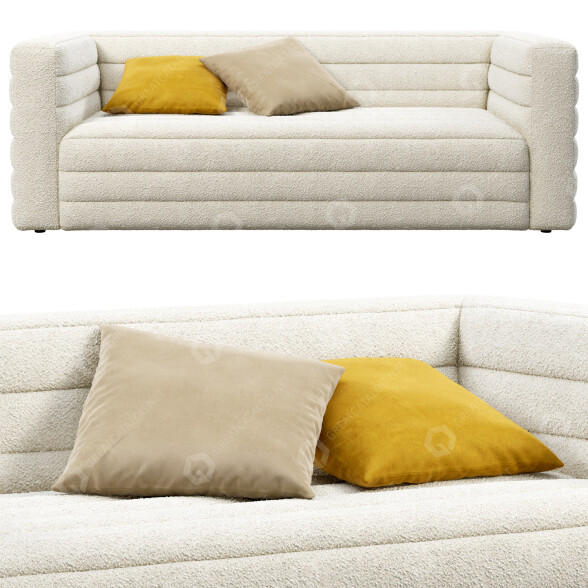 Canapé CB2 Strato Boucle modèle 3D