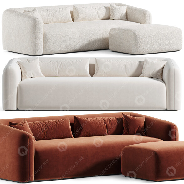 Sofá y otomana Mitchell by Tallira Furniture Modelo 3D