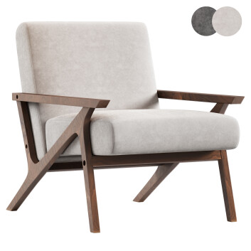 Крісло Houzz Modrest Candea Mid Century Walnut