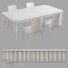 Stół i krzesła Roche Bobois Eden-Rock Dining Set - sta-84