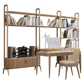 Arbeitsbereich Roche Bobois Eden-Rock Office Set 3D-Modell