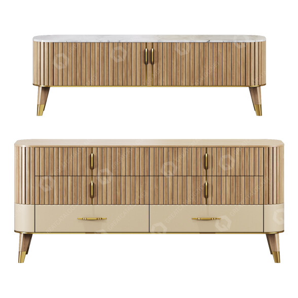 ТВ тумби Roche Bobois Storage Set 3 3D модель