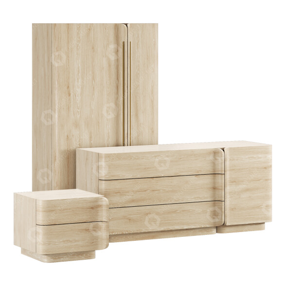 Шафа, комод та тумбочка Roche Bobois Paris Paname Set 3D модель