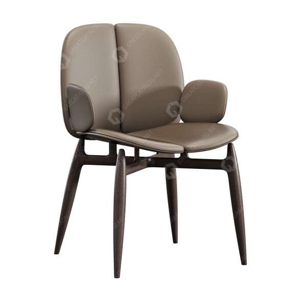 Крісло Roche Bobois Pulp Dining Wood 3D модель