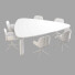 Table et chaises Roche Bobois Pulp Triangular Dining Set 2 - sta-84