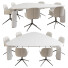 Table et chaises Roche Bobois Pulp Triangular Dining Set 2 - sta-84