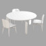 Стіл та стільці Roche Bobois Pulp Round Dining Set 3 - sta-84