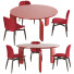Стіл та стільці Roche Bobois Pulp Round Dining Set 3 - sta-84