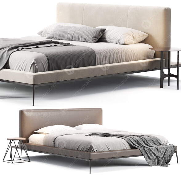 Кровати и тумбочки Walter Knoll Jaan 3D модель