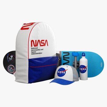 Скейтборд ,рюкзак та кепка Decorative Set Nasa