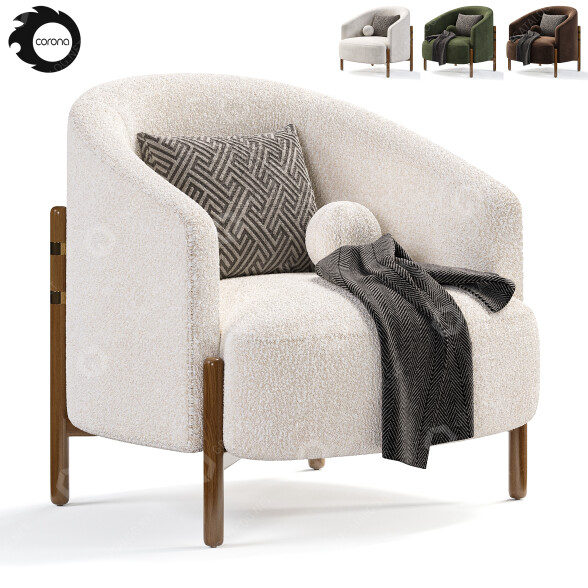 Armchair Burke Decor Enfield 3D model