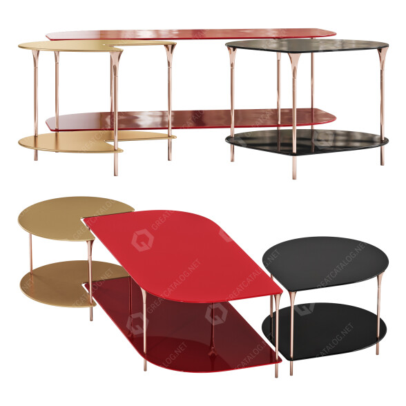 Stoliki koktajlowe Roche Bobois Small XL model 3D
