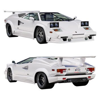 Автомобіль Lamborghini Countach 25th Anniversary Wolf of Wall Street 3D модель