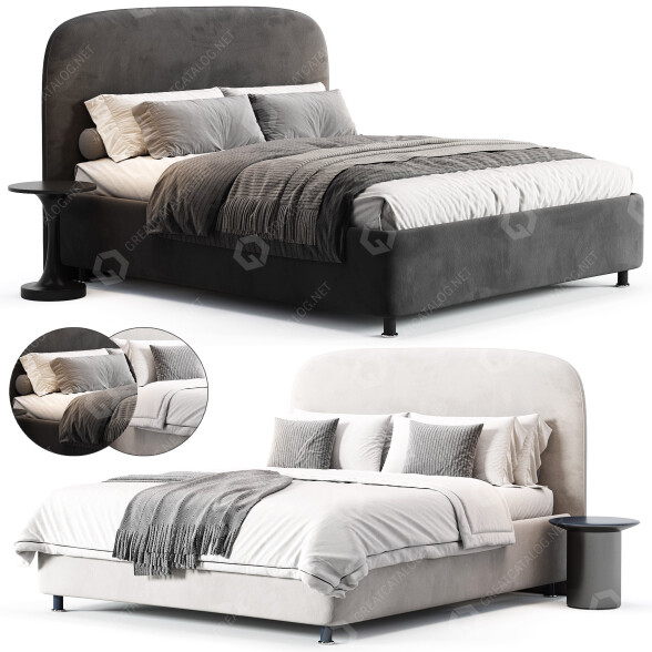 Camas y Mesitas de Noche Wittmann Metis Soft Modelo 3D