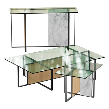 Коктейльний столик, торцевий столик та консоль Roche Bobois Trame
