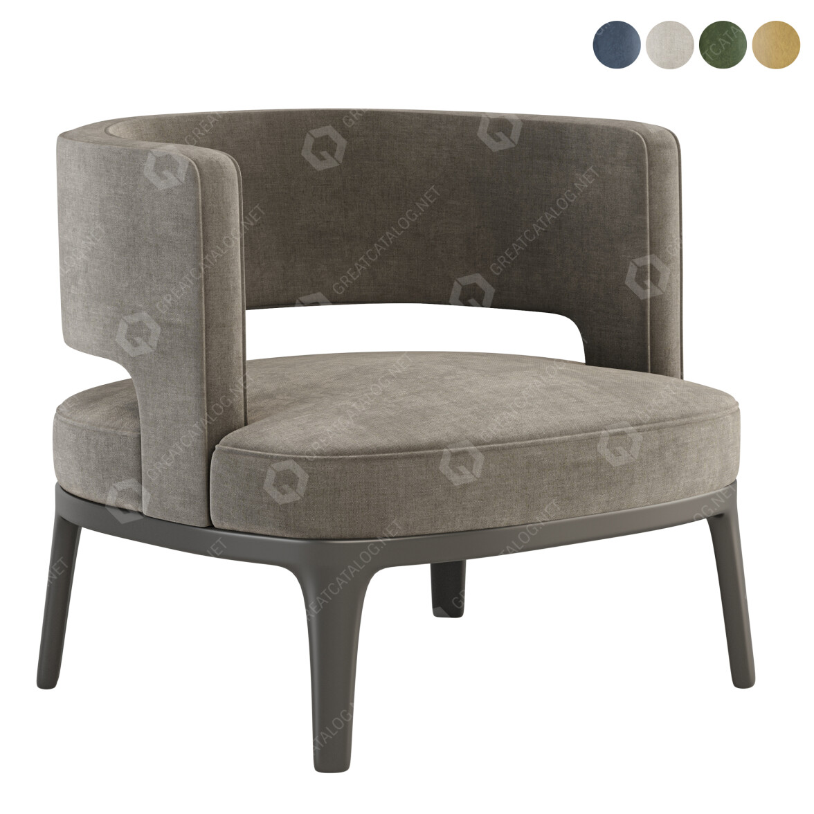 3D model Armchair Flexform Astrid