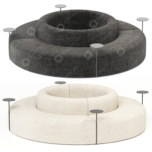 Диван MDD Artiko Sectional Modular Fabric AT 20 3D модель