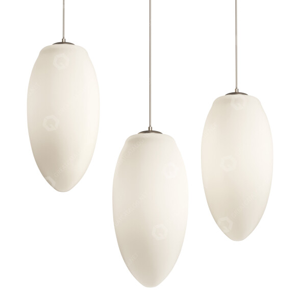 Hängeleuchte Morentz Opaline Glass and Metal 3D-Modell