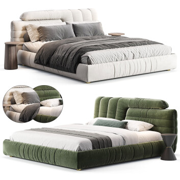 Beds and Bedside Tables Casvada Estonia Suede Fabric Modern