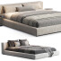 Bett und Nachttischchen Flexform Groundpiece - babarikograf