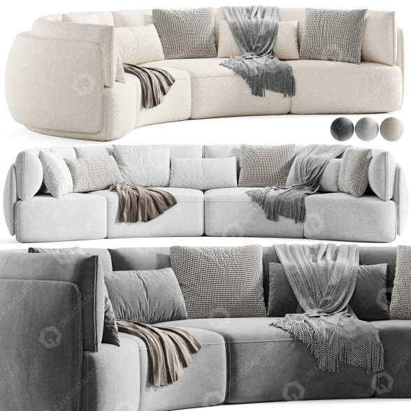 Sofa Stylecraft Hearth Curve Lounge by Ross Gardam 3D-Modell