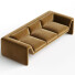 Canapé CB2 Perimeter Camel Brown Faux Mohair Fabric - izzatilla3d