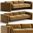 Canapé CB2 Perimeter Camel Brown Faux Mohair Fabric - izzatilla3d