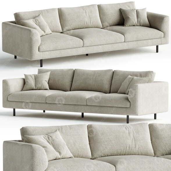 Canapé Interior Secrets Osvaldo 4 Seater Fabric modèle 3D