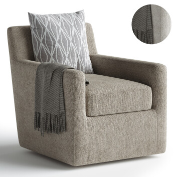 Sessel Pottery Barn Ayden Square Arm Slipcovered Swivel Glider