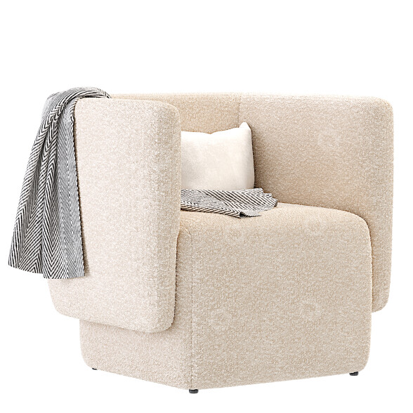 Fotel AllModern Linus Upholstered model 3D