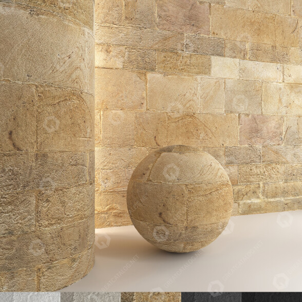 Stein Wall 24 3D-Modell