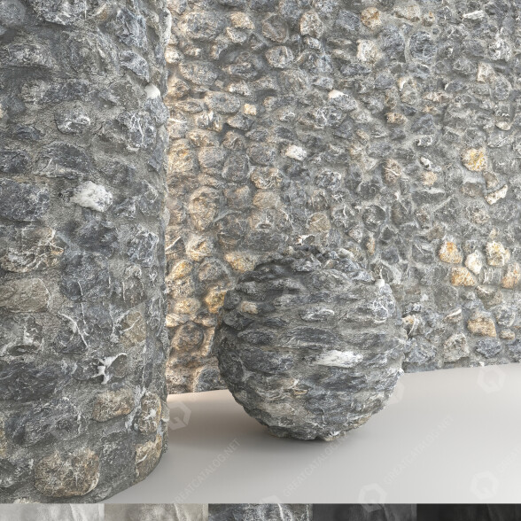 Stein Wall 21 3D-Modell