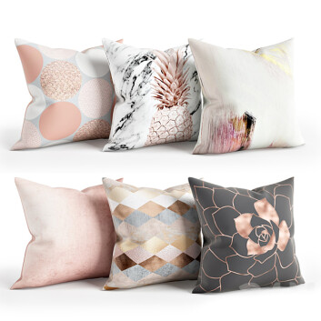 Подушки  Rose Gold Set 001 by Society6 3D модель
