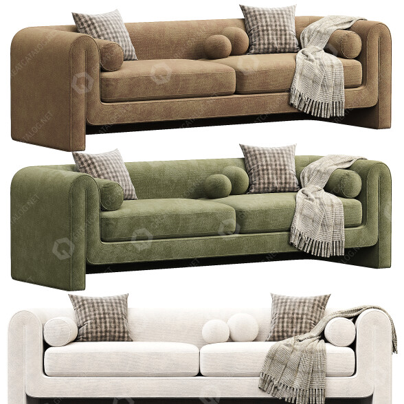 Sofa Black Rooster Decor Judo Nickel model 3D