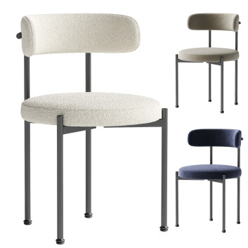 Président CB2 Inesse Boucle Dining Modèle 3D