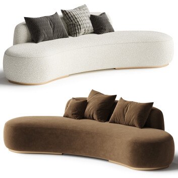 Sofa Ghita White Boucle Set