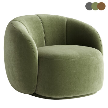 Крісло  Six The Residence Merlot Curved Lounge 3D модель