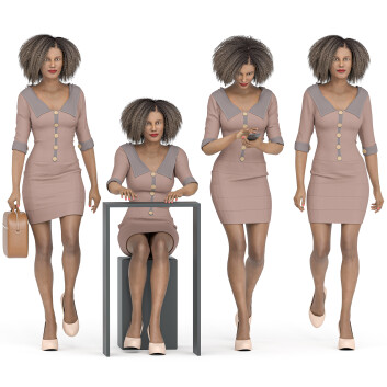 Жінки Official 04 Poses 03 3D модель