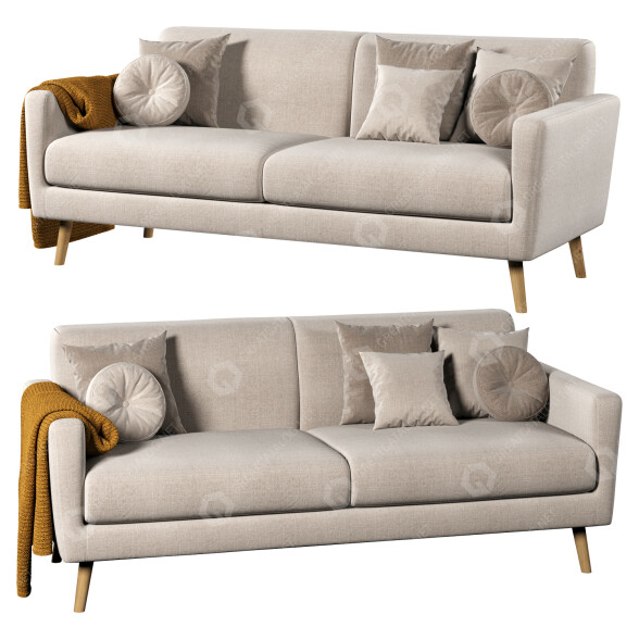 Sofá West Elm Oliver Modelo 3D